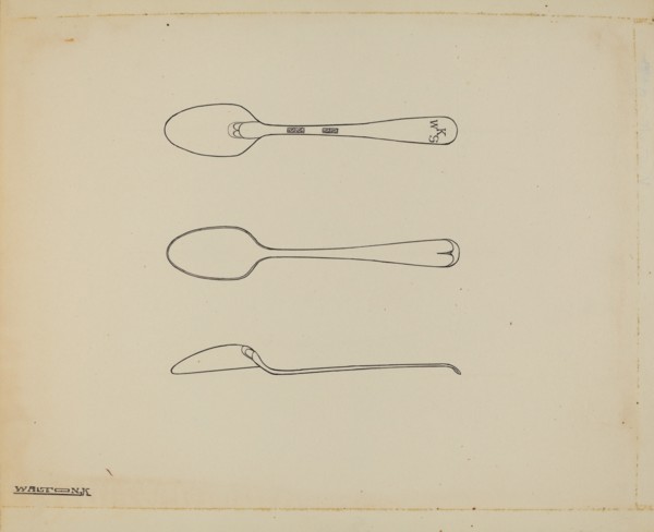Silver Demi-tasse Spoon, c. 1938. Creator: Kalamian Walton.