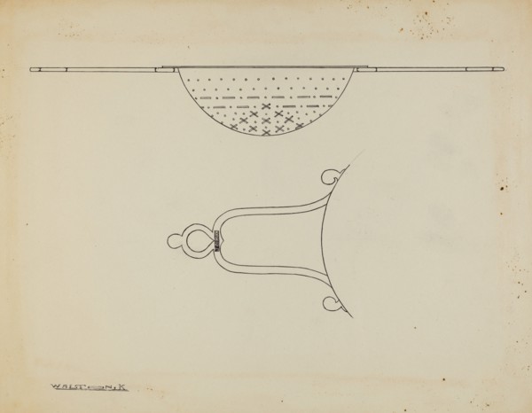 Silver Strainer, c. 1939. Creator: Kalamian Walton.