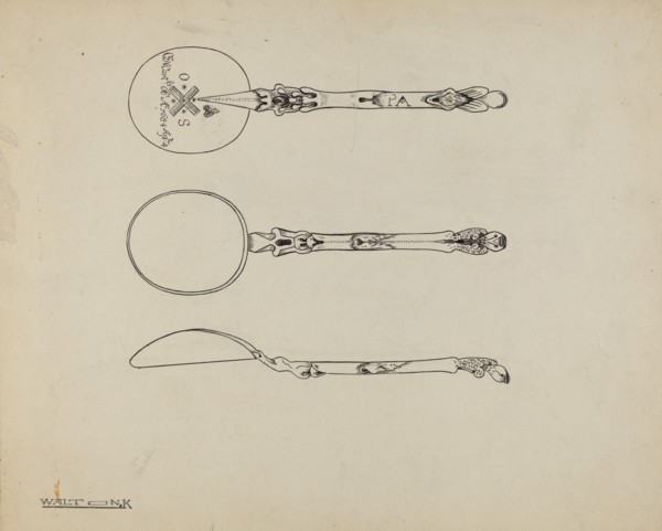 Silver Funeral Spoon, c. 1938. Creator: Kalamian Walton.