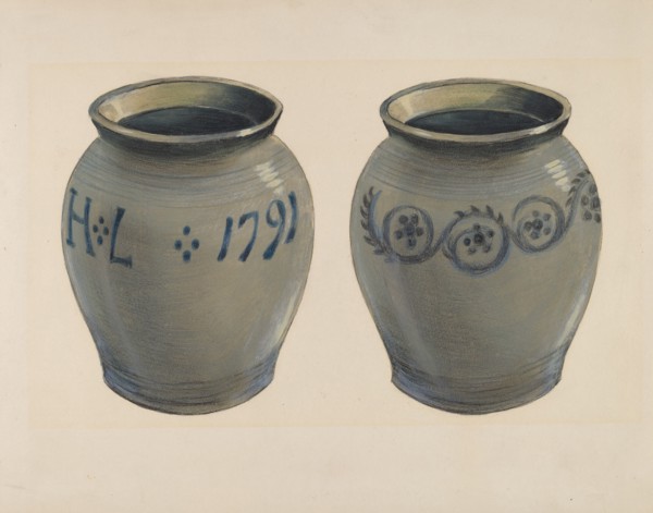 Stoneware Vase, c. 1936. Creator: Carl Weiss.