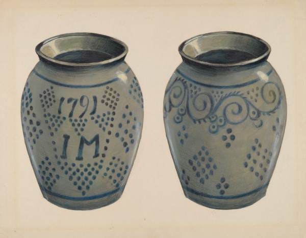 Stoneware Vase, c. 1936. Creator: Carl Weiss.