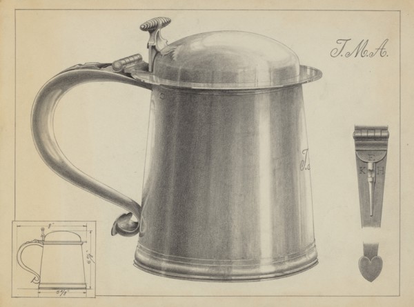 Silver Tankard, 1935/1942. Creator: Simon Weiss.