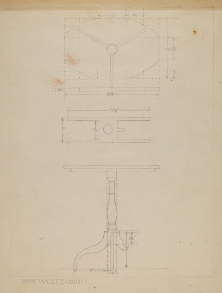 Table, 1935/1942. Creator: Hans Westendorff.