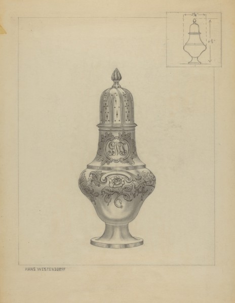 Silver Caster, c. 1936. Creator: Hans Westendorff.