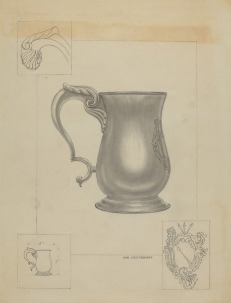 Silver Mug, c. 1936. Creator: Hans Westendorff.