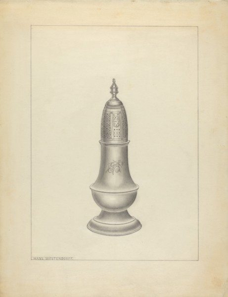 Silver Salt Cellar, 1935/1942. Creator: Hans Westendorff.