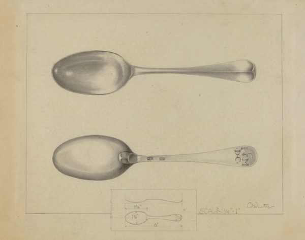 Silver Spoon, c. 1936. Creator: Charlotte Winter.