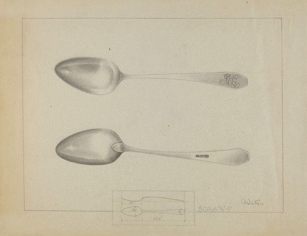 Silver Spoon, c. 1936. Creator: Charlotte Winter.
