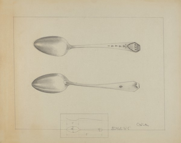 Silver Spoon, c. 1936. Creator: Charlotte Winter.