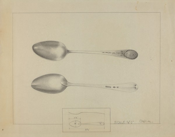 Silver Spoon, c. 1936. Creator: Charlotte Winter.