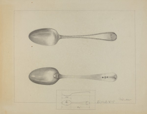 Silver Spoon, c. 1936. Creator: Charlotte Winter.