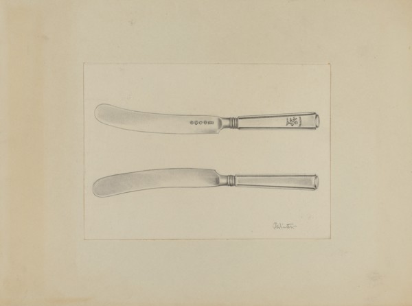 Silver Knife, c. 1936. Creator: Charlotte Winter.