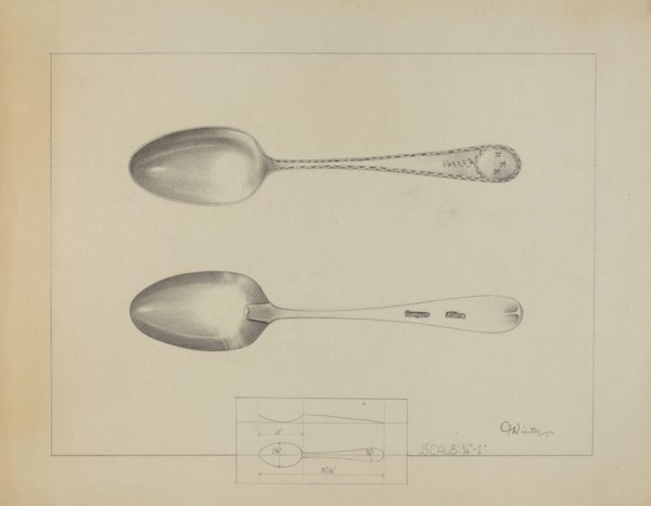 Silver Spoon, c. 1936. Creator: Charlotte Winter.