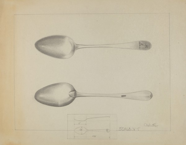 Silver Spoon, c. 1936. Creator: Charlotte Winter.