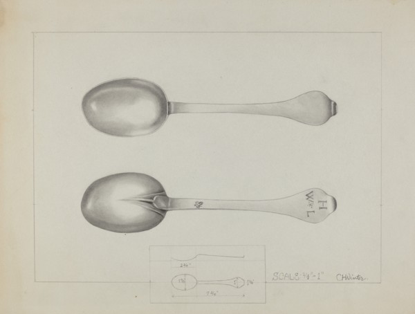 Silver Spoon, c. 1936. Creator: Charlotte Winter.