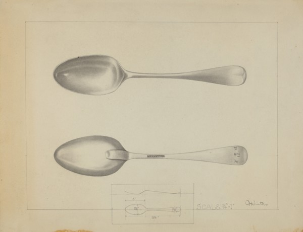 Silver Spoon, c. 1936. Creator: Charlotte Winter.