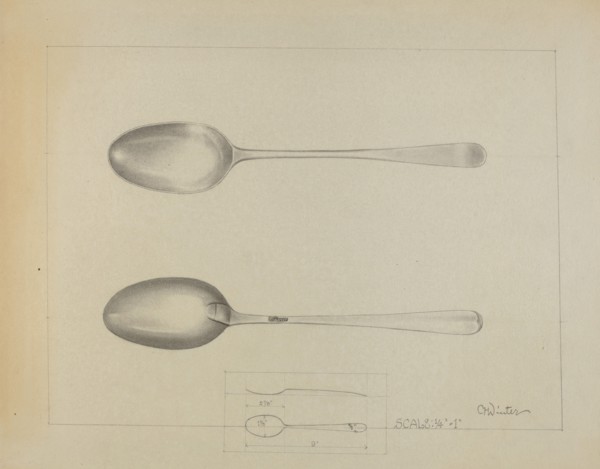 Silver Spoon, c. 1936. Creator: Charlotte Winter.