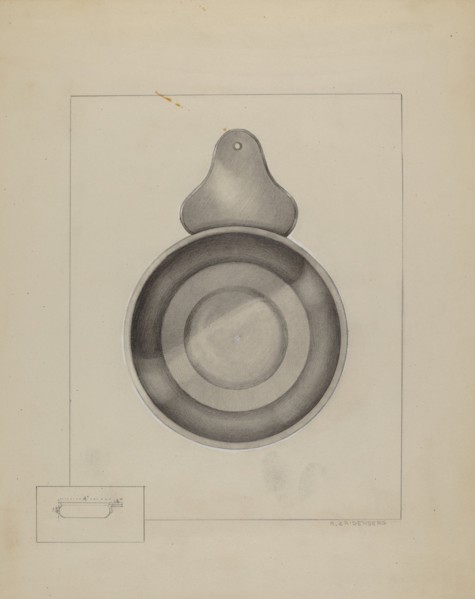 Pewter Porringer, 1935/1942. Creator: A. Zaidenberg.