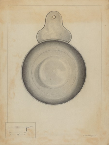 Pewter Porringer, c. 1936. Creator: A. Zaidenberg.