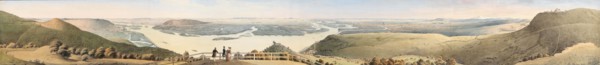 A panoramic view of Vienna seen from Leopoldsberg, c. 1830. Creator: Wachtl, Johann (1778-ca. 1839).