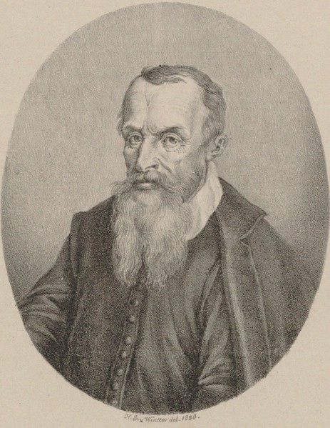Portrait of the composer Adam Gumpelzhaimer (1559-1625), 1820. Creator: Winter, Heinrich Eduard von (1788-1825).