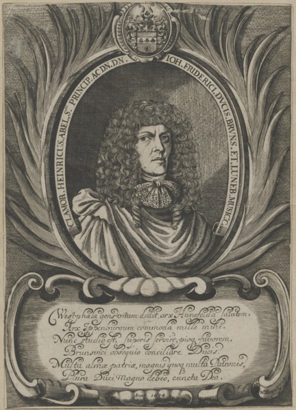 Portrait of the componist and musician Clamor Heinrich Abel (1634-1696), 1674. Creator: Serault, Noel (active 1670s).