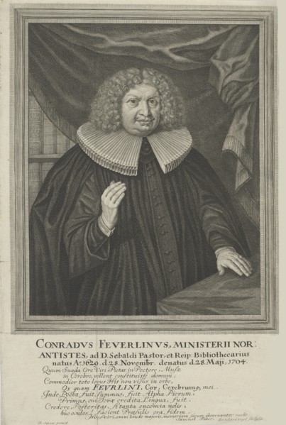 Portrait of Johann Konrad Feuerlein (1629-1704). Creator: Vogel, Bernhard (1704-1737).