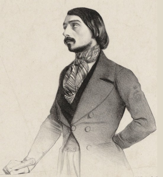 Portrait of the composer Louis Abadie (1814-1858), 1850. Creator: Delfosse, Eugène (1825-1865).