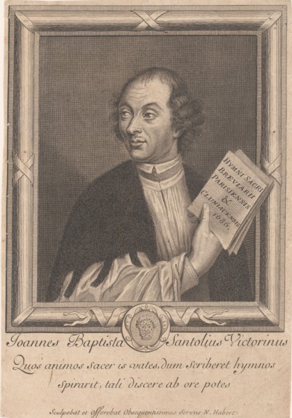 Portrait of the Poet Jean-Baptiste de Santeul (1630-1697). Creator: Habert, Nicolas (1650-ca 1715).