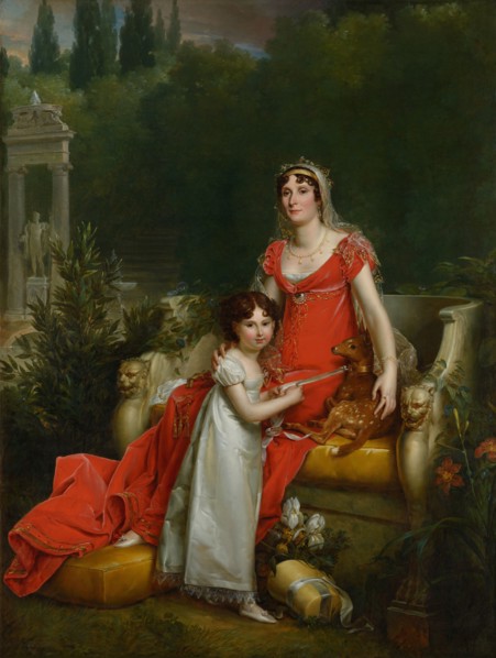Elisa Bonaparte with her daughter Napoleona Baciocchi, 1810. Creator: Gérard, François Pascal Simon (1770-1837).