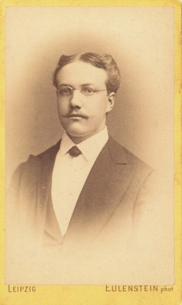 Portrait of the writer and composer Karl August Hermann (1851-1909). Creator: Photo studio Eulenstein, Leipzig  .
