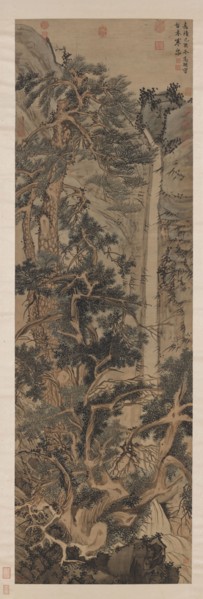Old Trees by a Cold Waterfall. Creator: Wen Zhengming (1470-1559).