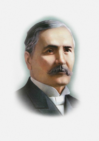 Portrait of the pianist, conductor and composer Mykola Lysenko (1842-1912), 20th century. Creator: Anonymous.
