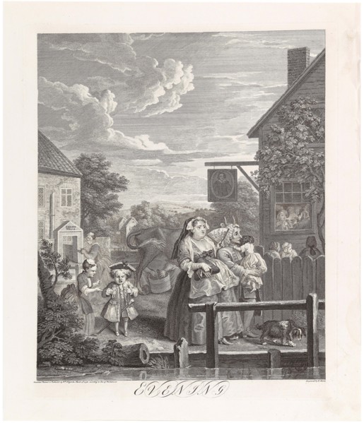 Evening, From the Series "The Four Times of the Day", 1738. Creator: Hogarth, William (1697-1764).