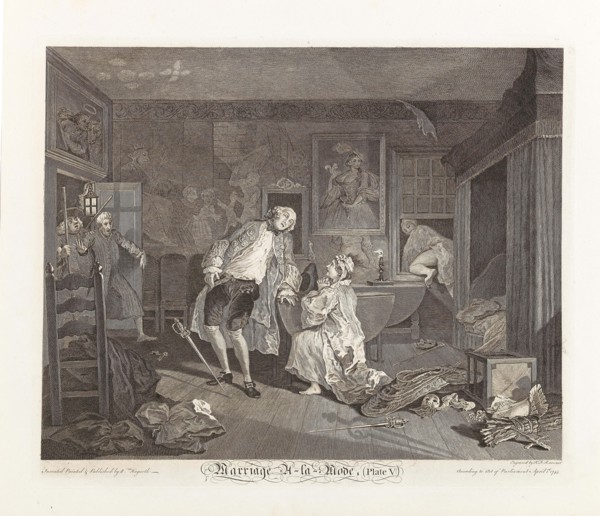 Marriage a la Mode. Plate V: The Bagnio, 1745. Creator: Hogarth, William (1697-1764).