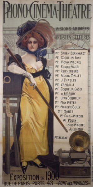 Phono-cinéma-théâtre, visions animées des artistes célèbres, 1900. Creator: Flameng, François (1856-1923).