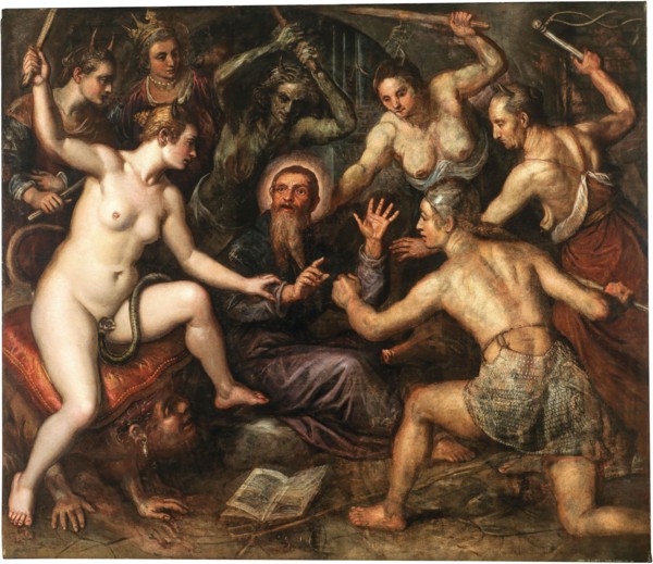 The Temptation of Saint Anthony, Early 17th cen. Creator: Tintoretto, Domenico (1560-1635).