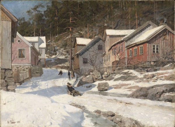 Street in Kragerø, 1882. Creator: Thaulov, Fritz (1847-1906).