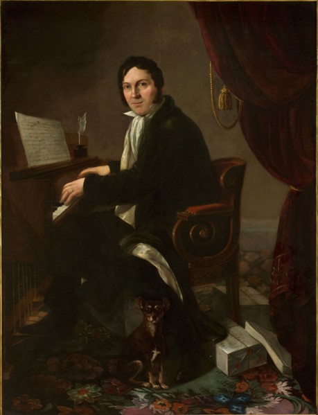Portrait of the violinist and composer Karol Kurpinski (1785-1857), 1825. Creator: Molinari, Alexander (1772-1831).