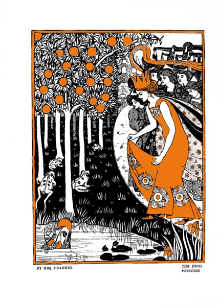 The Frog Princess. Illustration from the book The Parade by Gleeson White, 1897. Creator: Dearmer, Mabel (1872-1915).