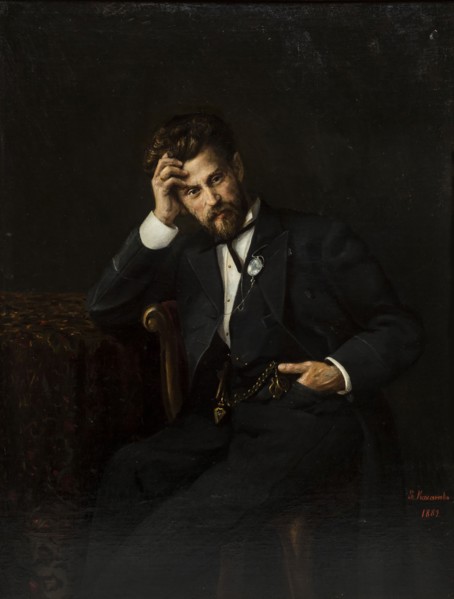 Portrait of the conductor and composer Eduard Nápravník (1839-1916), 1889. Creator: Kohanova, V. (active ca 1900).