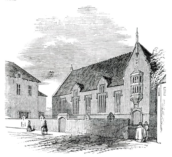 King Edwards's Grammar-School, at Lichfield, 1850. Creator: Unknown.
