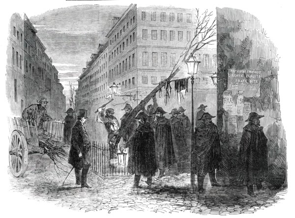Tree of Liberty, cut down in Paris, 1850. Creator: Unknown.
