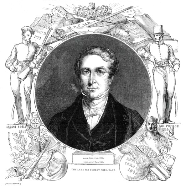 The late Sir Robert Peel, Bart., 1850. Creator: Unknown.
