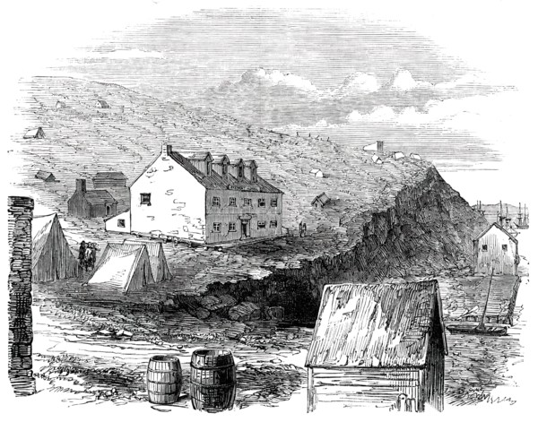 California: the Fremont Hotel, San Francisco; from a recent sketch, 1850. Creator: Unknown.