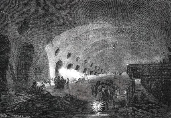 Picturesque Sketches of London - the Adelphi "Dry Arches", 1850. Creator: Unknown.