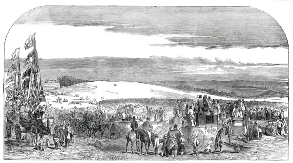 Great Protectionist Meeting on Barham Downs, 1850. Creator: Unknown.