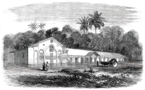 Journey to Gold-Washings in Venezuela - Monastery and Church of Guacipati, 1850. Creator: Unknown.
