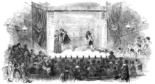 Westminster Play - Scene from the "Andria" of Terence, 1850. Creator: Unknown.