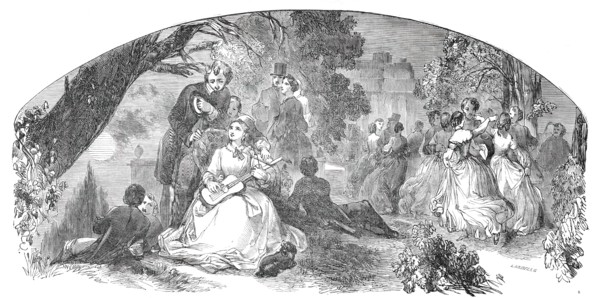 Illustration for sheet music: "We Never Met Again", 1850. Creator: Ebenezer Landells.